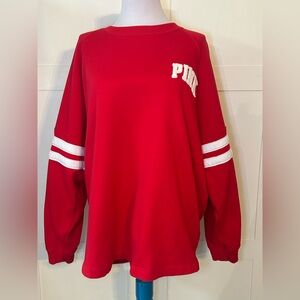PINK Victoria's Secret Red Crewneck Sweatshirt